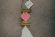 Brin de lavande tresse coeur rose